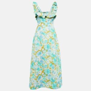 Hide Tide printed linen midi dress